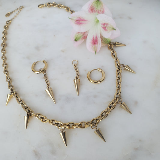 Spiked necklace- Be Golden Collection