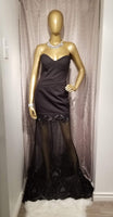 Black Floral Jovani Dress-Trendi737 Jewelry Boutique-black dress,black Jovani dress,dress,Dresses,floral dress,gala dress,heart shape dress,Jovani dress,pageant dress,prom dress,sheer dress,special occasion dress