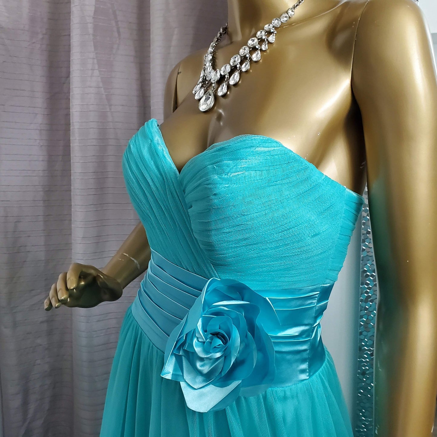Mint Fun Jovani Dress-Trendi737 Jewelry Boutique-Blue Jovani Dress,bridesmaid dress,Jovani Dress,Mint Jovani Dress,pageant dress,prom dress,sweetheart dress,turquoise dress