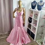 Pink Mermaid Jovani Dress-Trendi737 Jewelry Boutique-bridesmaid dress,pink,pink dress,pink jovani dress,pink jovani mermaid dress,pink jovani pageant dress,pink jovani prom dress,pink mermaid dress,pink pageant dress,pink prom dress