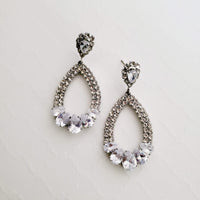 Rhinestone Earrings - Variation-Trendi737 Jewelry Boutique-earrings,rhinestone earrings,silver earrings,silver rhinestone earrings