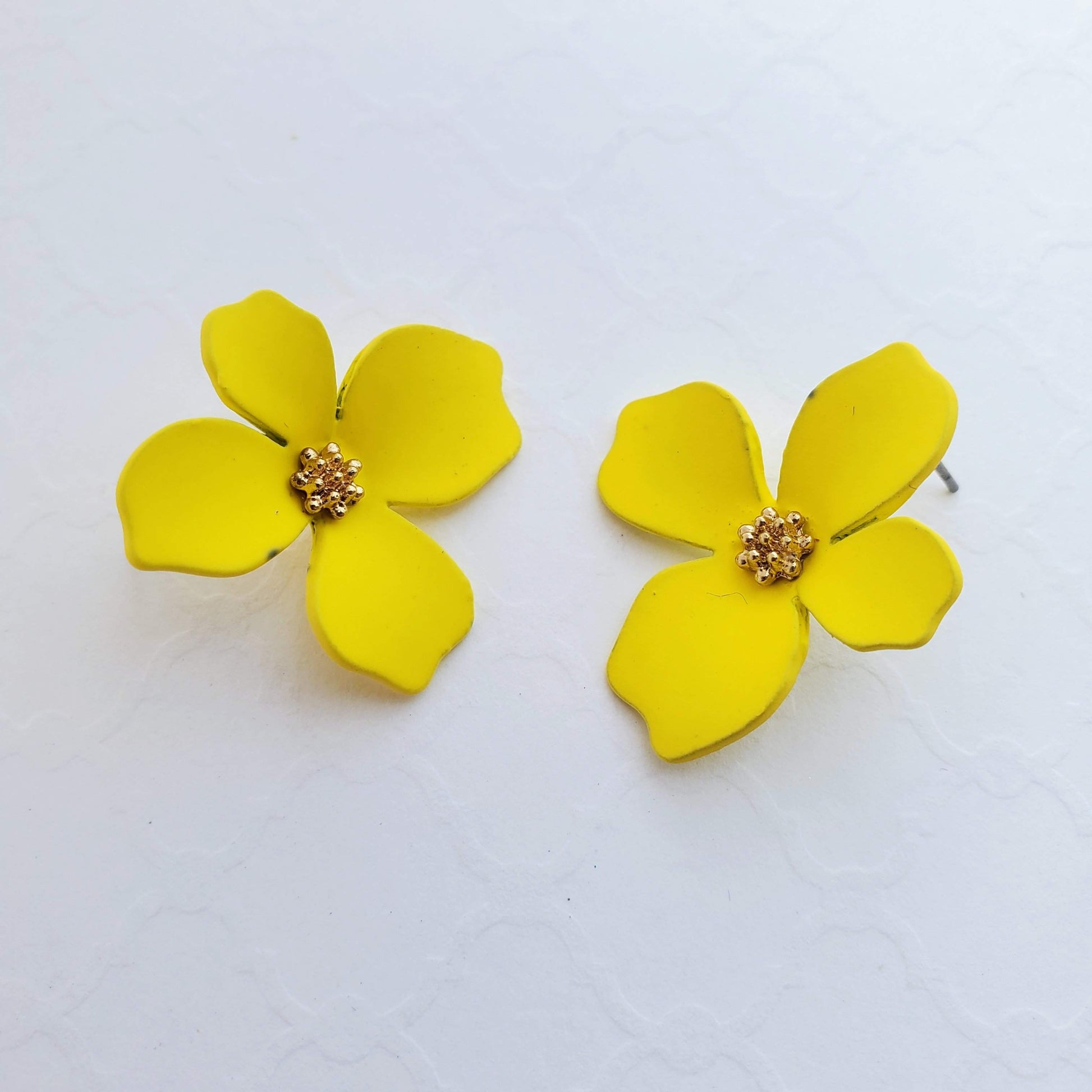 In Bloom Earring Collection-Trendi737 Jewelry Boutique-earrings,flower earrings,green,green earrings,green flower earring,green flower stud,In Bloom earrings,Summer earrings,summer jewelry,yellow,yellow earrings,yellow flower earring,yellow flower stud
