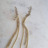 Carly Multi Way Earrings-Trendi737 Jewelry Boutique-earrings,gold earrings,long earrings,multi way earrings,rhinestone studs,summer earrings