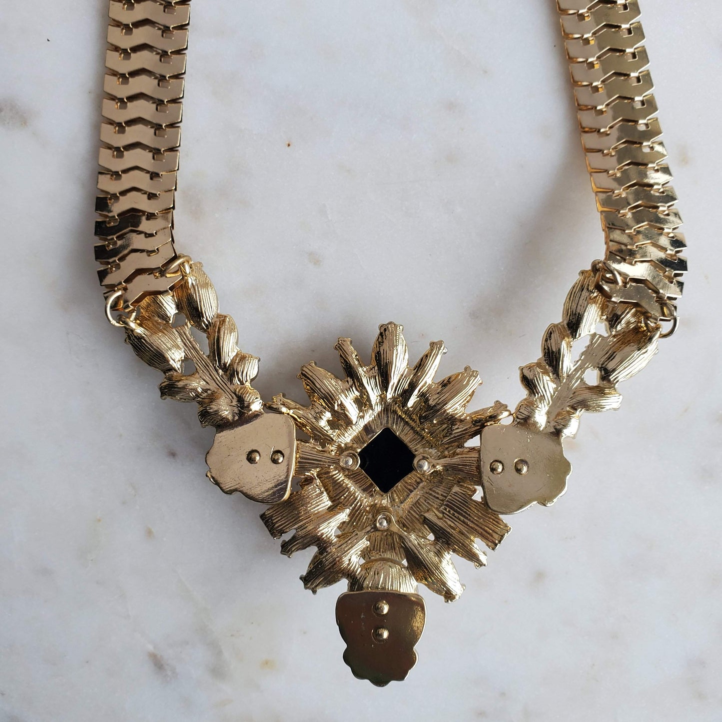 La Bella Necklace-Trendi737 Jewelry Boutique-acrylic necklace,La Bella Necklace,Necklace,pink,rhinestone necklace,statement necklace