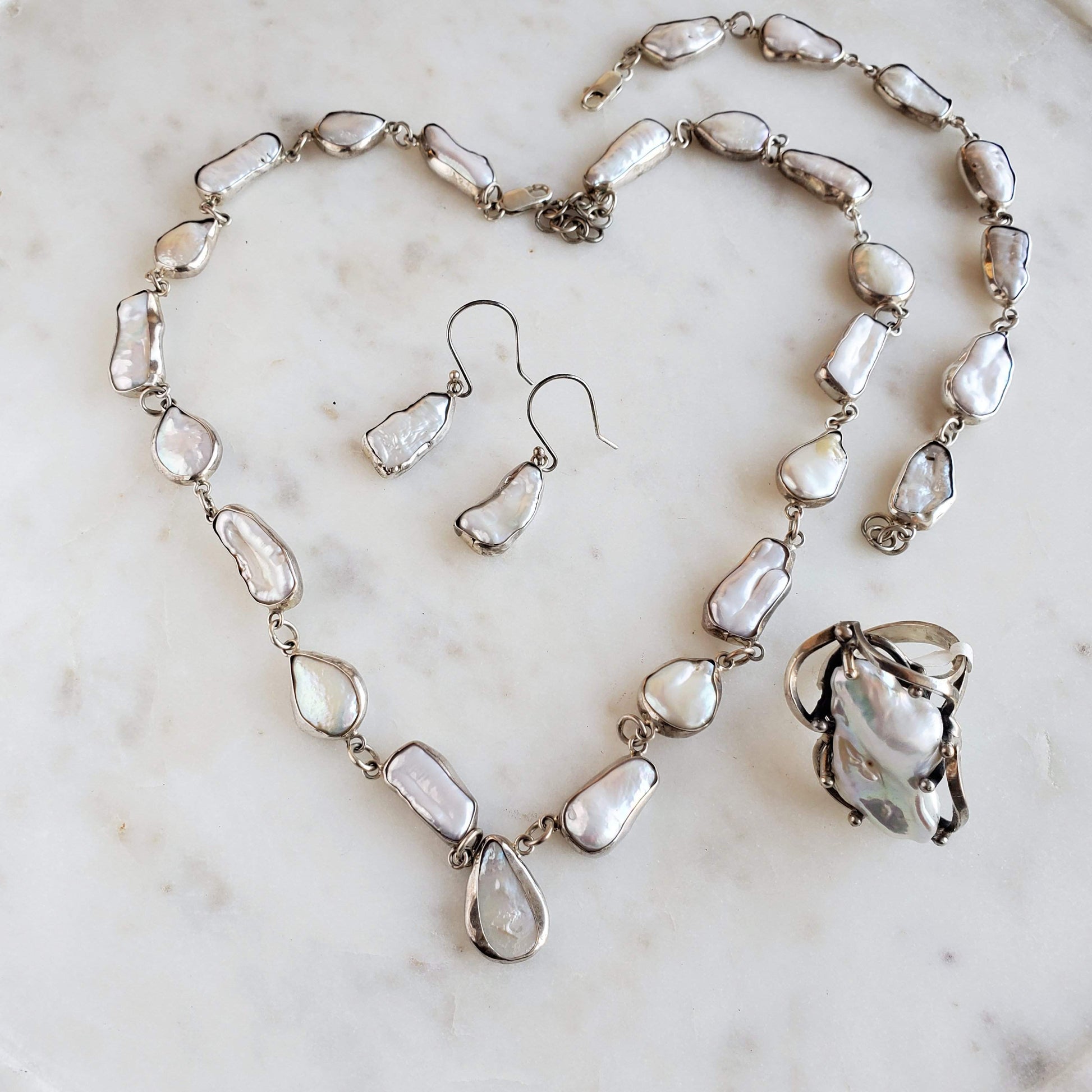 Baroque Pearl Set-Trendi737 Jewelry Boutique-925 silver