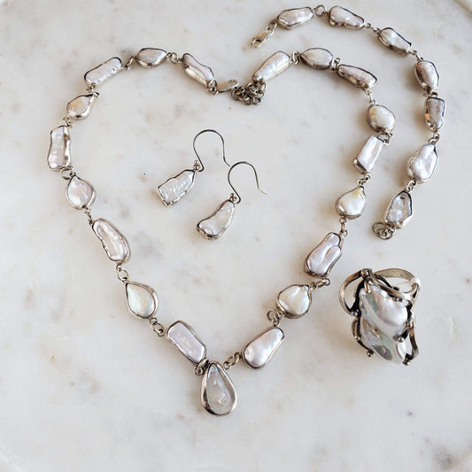 Baroque Pearl Set-Trendi737 Jewelry Boutique-925 silver
