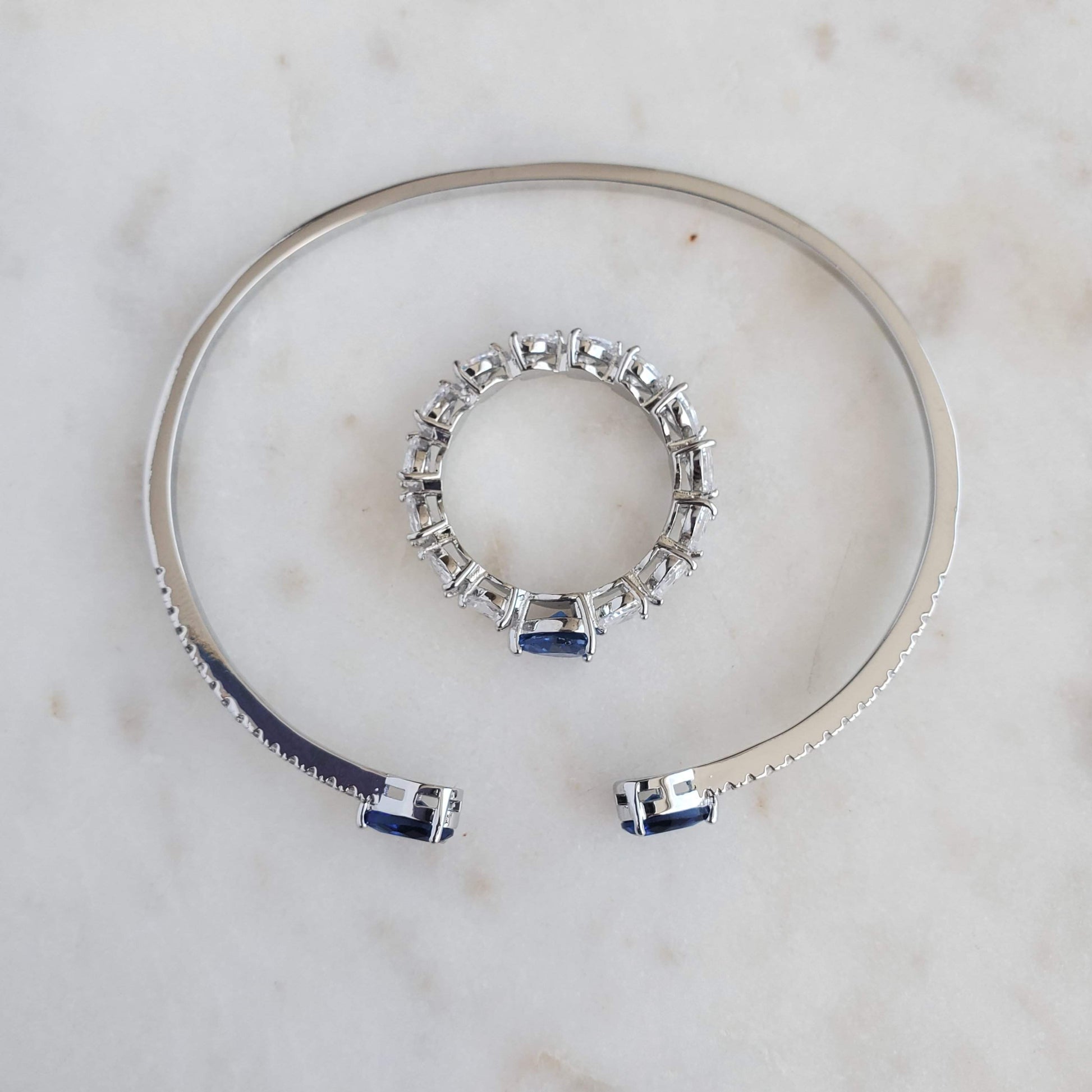 Sapphire Set-Trendi737 Jewelry Boutique-bracelet sets,sapphire set,set,sets