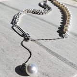 Itzel Multiway Necklace-Trendi737 Jewelry Boutique-collarbone necklace,faux pearl necklace,Multi way necklace,necklace,rhinestone necklace