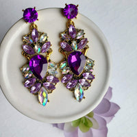 Celine Earrings-Trendi737 Jewelry Boutique-earrings,purple earrings,red earrings,sparkle