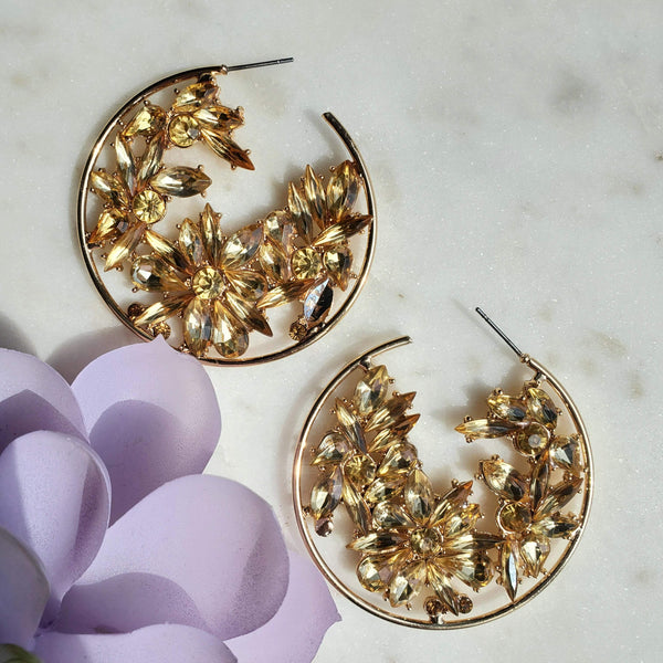 Blossom Hoop Earrings-Trendi737 Jewelry Boutique-earrings,hoop