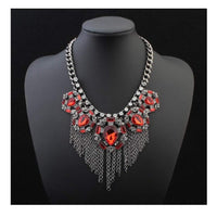 Ruby Necklace-Trendi737 Jewelry Boutique-necklace,red necklace,red statement necklace,SALE